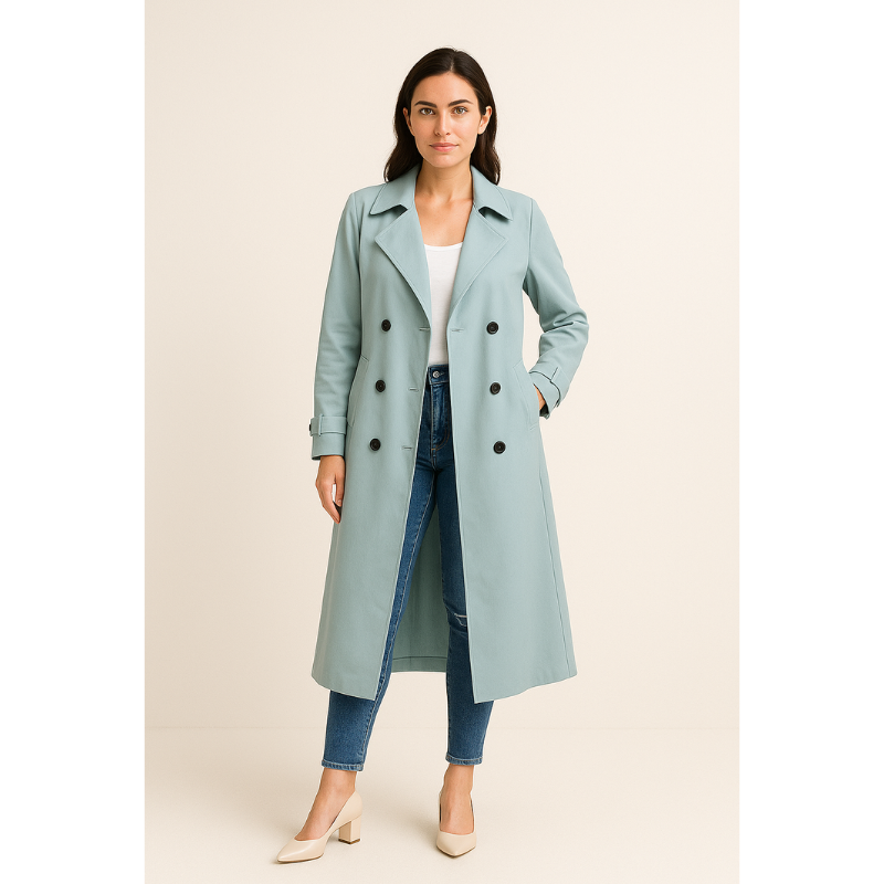 Noa Langer Maßgeschneiderter Trenchcoat – Eleganter Damenmantel mit Raffiniertem Design