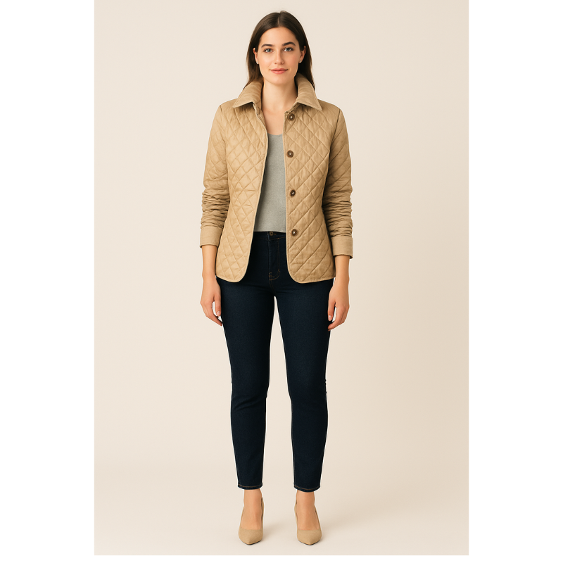 Lina Steppjacke – Leichte, wattierte Damenjacke mit Knopfverschluss