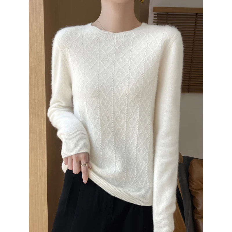 Celina Klassischer Merinowolle Pullover für Frauen