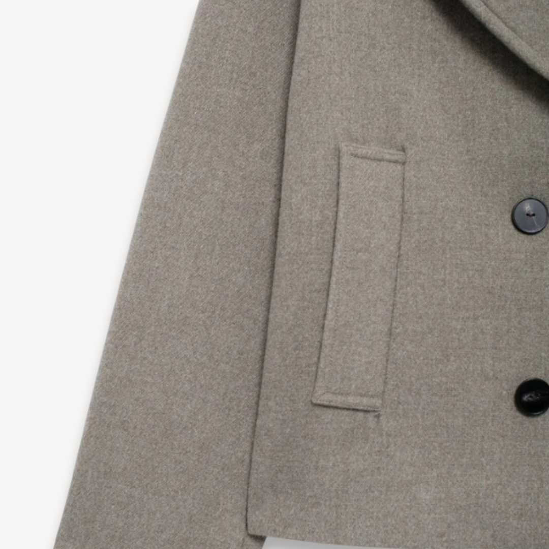 Damen Peacoat – Klassischer Wollmantel mit zeitlosem Design