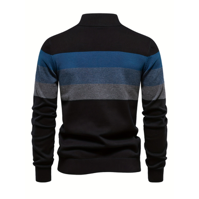 Riviera Baumwoll-Half-Zip-Pullover – Klassischer Herrenstil für zeitlose Eleganz