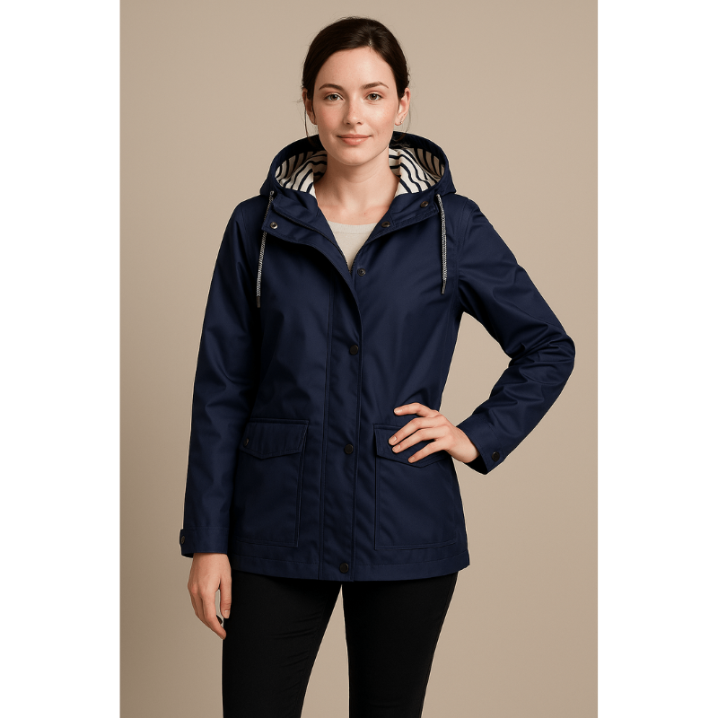 Liora Wasserabweisender Damen-Mittellangmantel mit Verstellbarer Kapuze