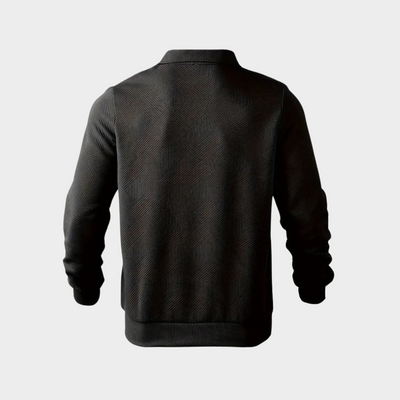 Luxuriöser Quarter-Zip Pullover mit Geometrischem Muster – Herren