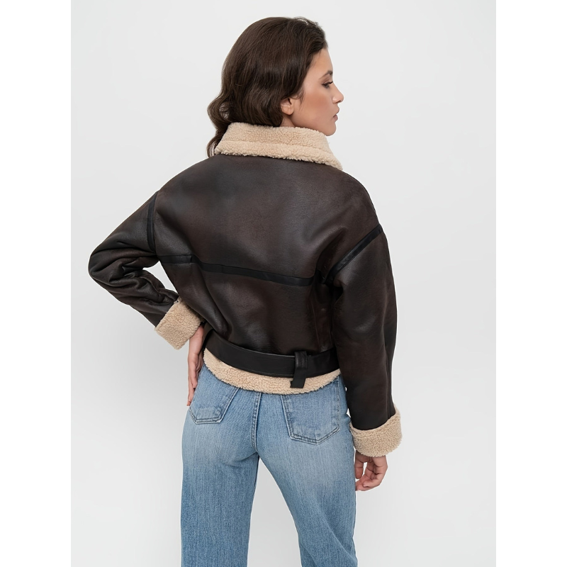 Damen Winterjacke mit Reverskragen – Kurzschnitt