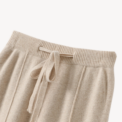 Cashmere Damenhose – Bequeme Hose mit Kordelzug