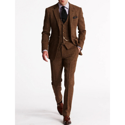 Herren 3-teiliges Ensemble – Klassischer Blazer, Weste und Hose