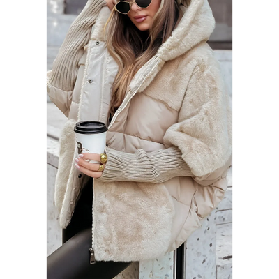 Livia Damen Winterjacke mit Kapuze und Polsterung