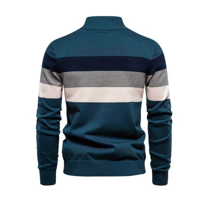 Riviera Baumwoll-Half-Zip-Pullover – Klassischer Herrenstil für zeitlose Eleganz