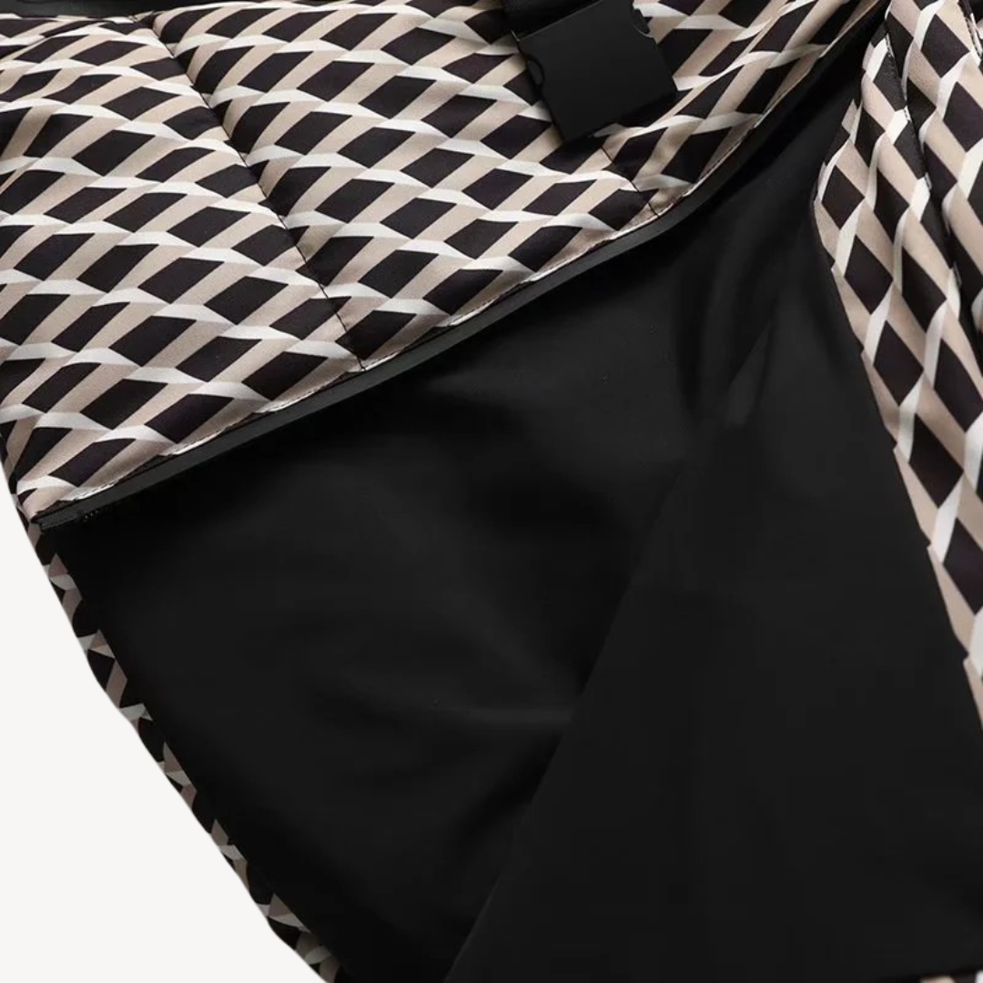 Damen Winterjacke mit Gürtel – Wasserabweisend und Kapuze, gepolstert