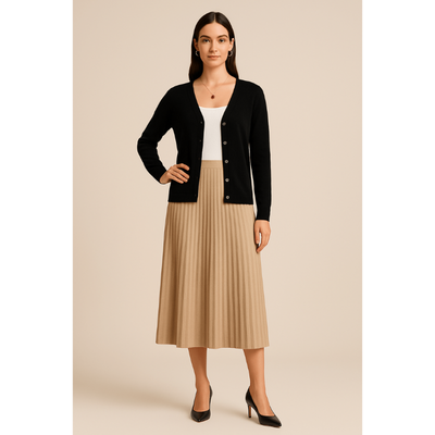 Luna Luxe V-Neck Cardigan – Damenjacke aus 100% atmungsaktiver Baumwolle