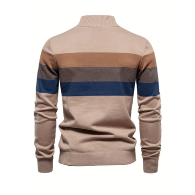 Riviera Baumwoll-Half-Zip-Pullover – Klassischer Herrenstil für zeitlose Eleganz