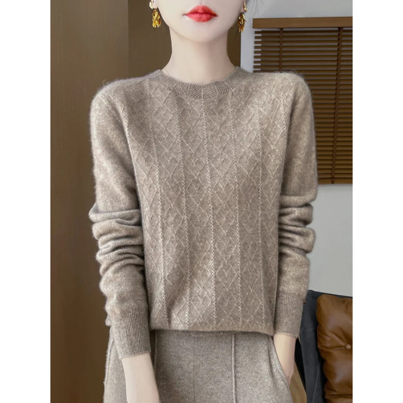 Celina Klassischer Merinowolle Pullover für Frauen