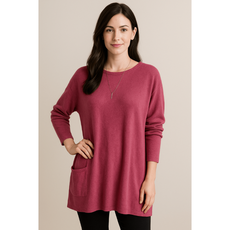 Mira Oversized Baumwoll-Tunika – Bequemes Damenoberteil mit luftigem Schnitt