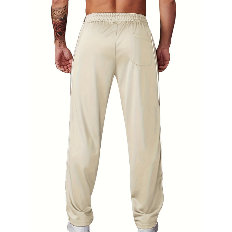 Herren Sporthose – Leichte Strickqualität mit Bequemer Passform und Seitlichen Streifen