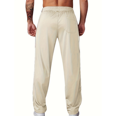 Herren Sporthose – Leichte Strickqualität mit Bequemer Passform und Seitlichen Streifen