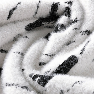 Herren Fuzzy Strickpullover – Wollmix mit exklusivem Tierdesign