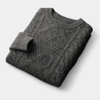 Luxuriöser Herrenpullover aus Merinowolle – Strickdesign