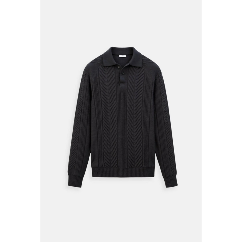 Louis Retro Pullover – Einfarbiger, Langärmliger Stil