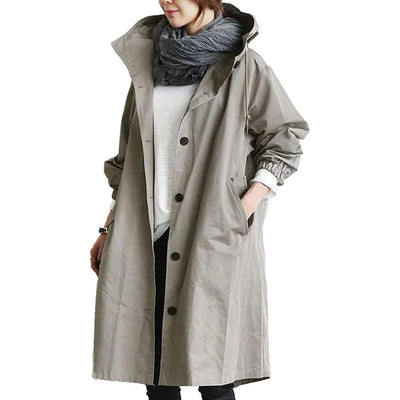 ADALEE – Lange Damen Regenjacke, wasserdicht