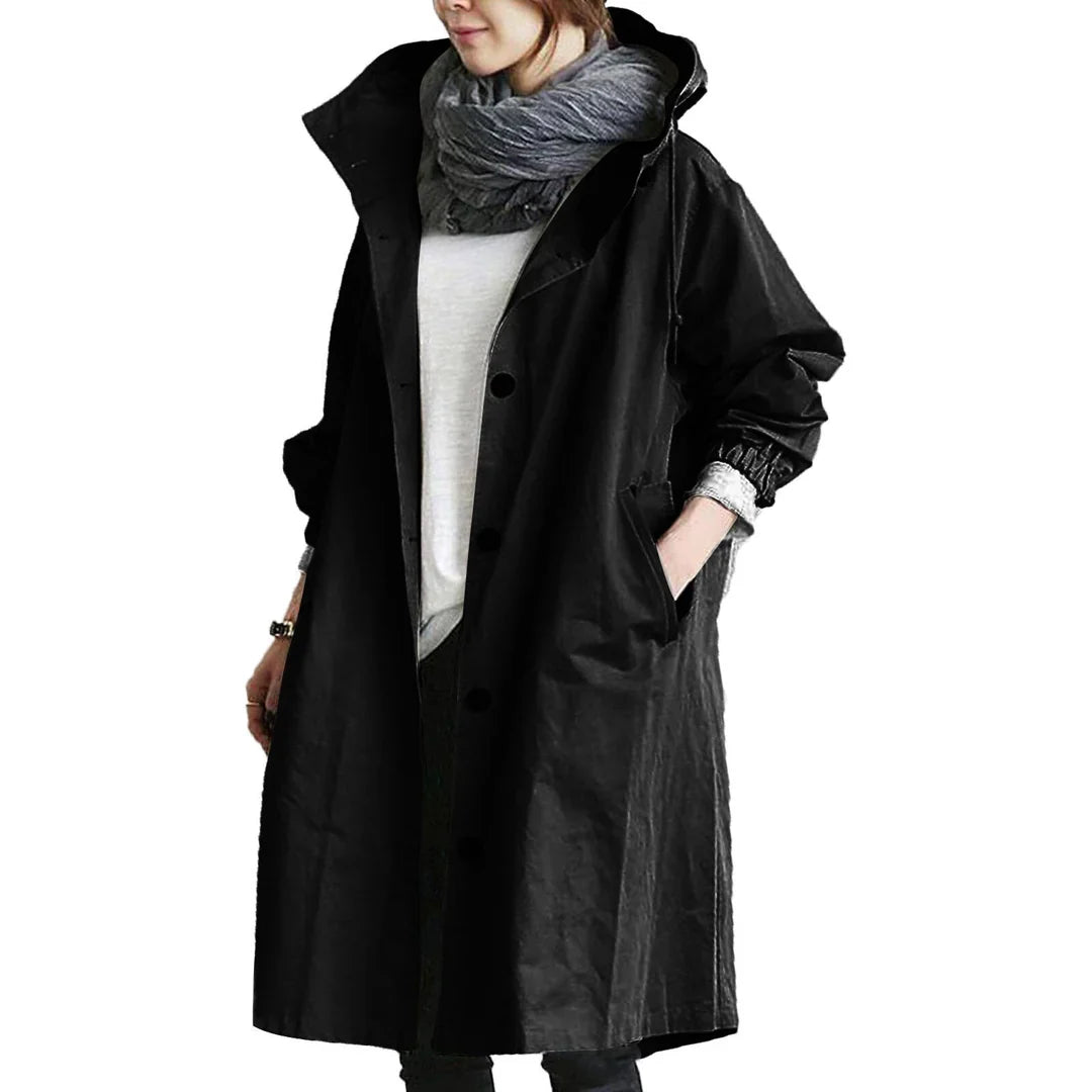 ADALEE – Lange Damen Regenjacke, wasserdicht
