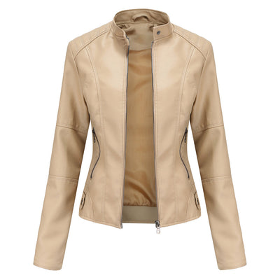 Elegante Taillierte Lederjacke für Damen – Zeitloses Design