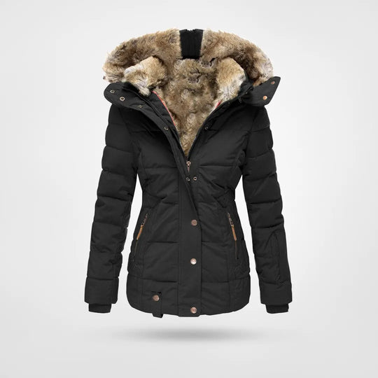 Damen Winterjacke mit Kapuze – Stilvoll, Warm und Gefüttert