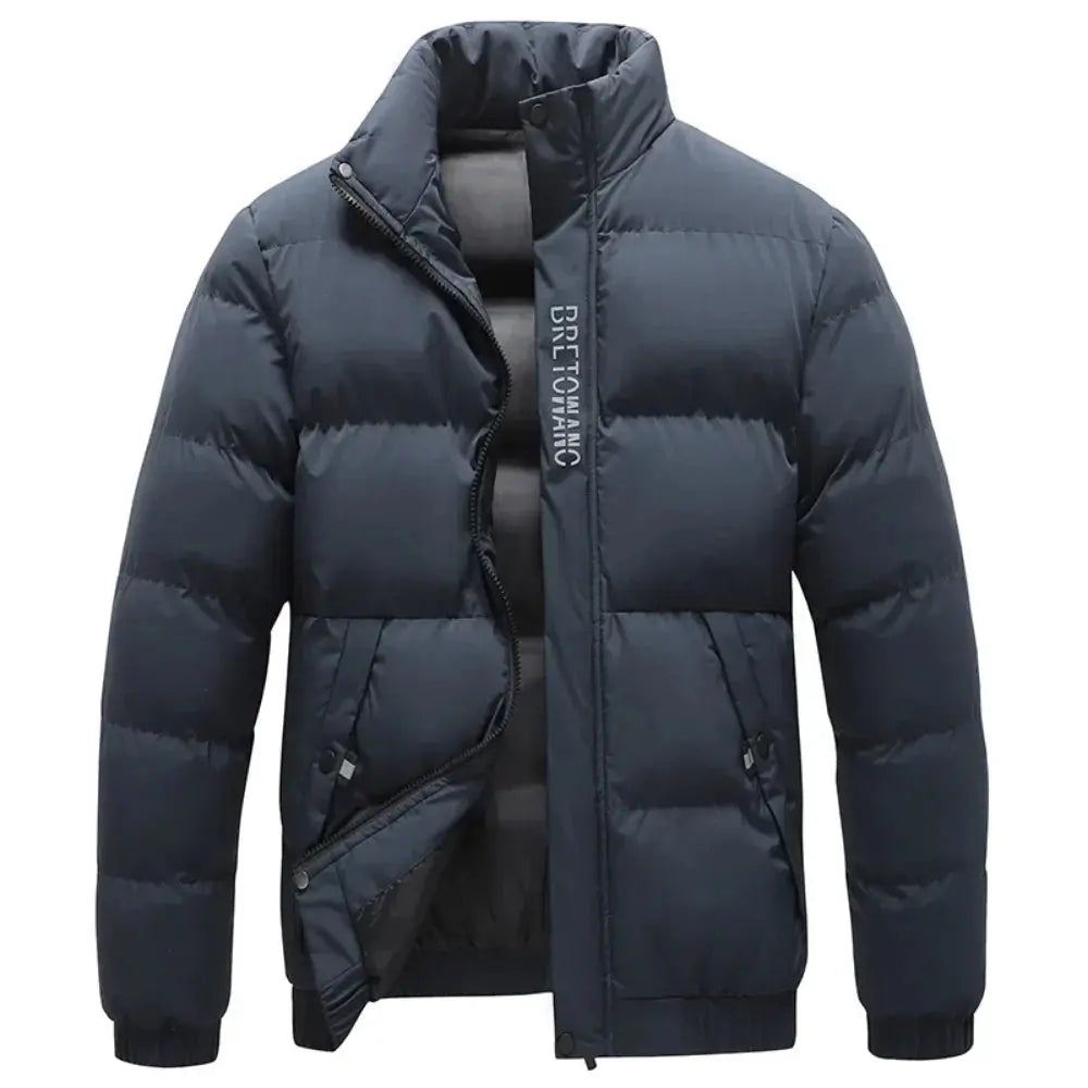 Herren Winterjacke mit Kragen – Wasser- und winddicht