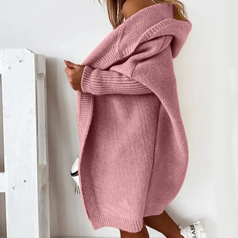 Damen Oversized Kapuzen-Cardigan – Extra Weich und Lässig