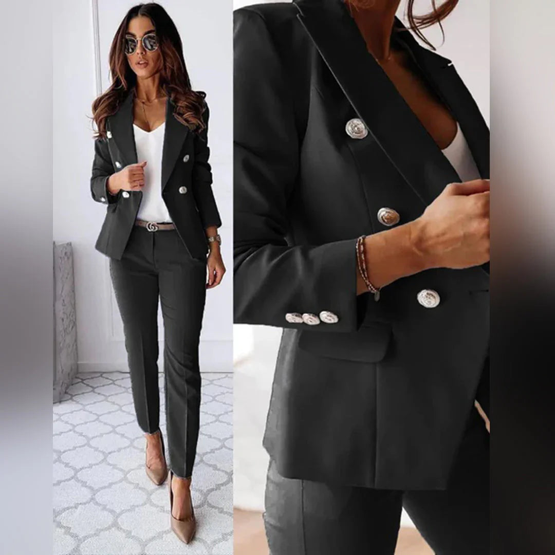 ELISEA – 2-teiliges Damenoutfit mit Blazer und Hose