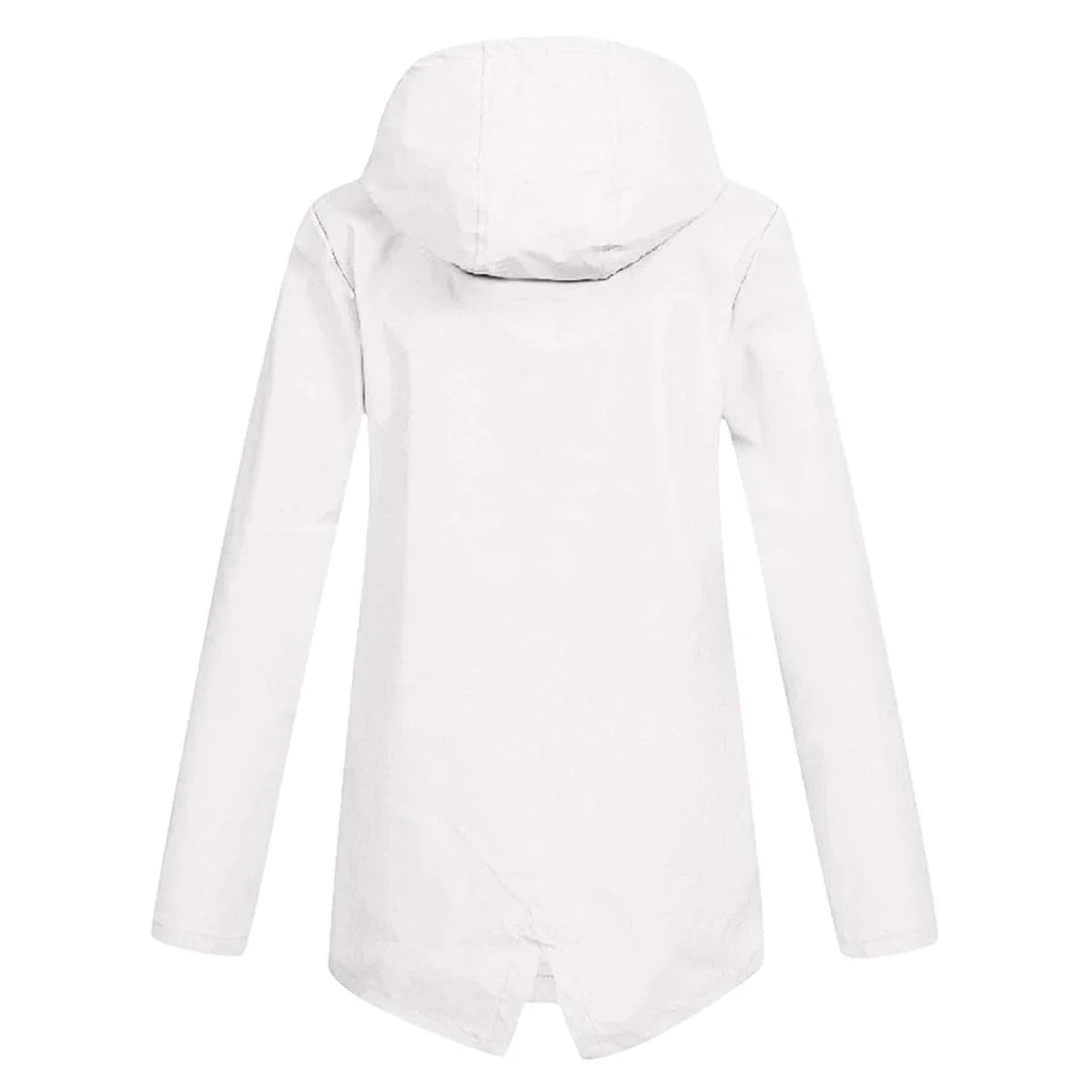 Wasserdichte Damen-Regenjacke mit Kapuze