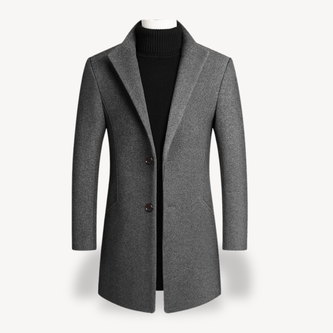 Herren Wollmix Chesterfield Mantel – Zeitloser Übermantel