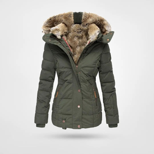 Damen Winterjacke mit Kapuze – Stilvoll, Warm und Gefüttert