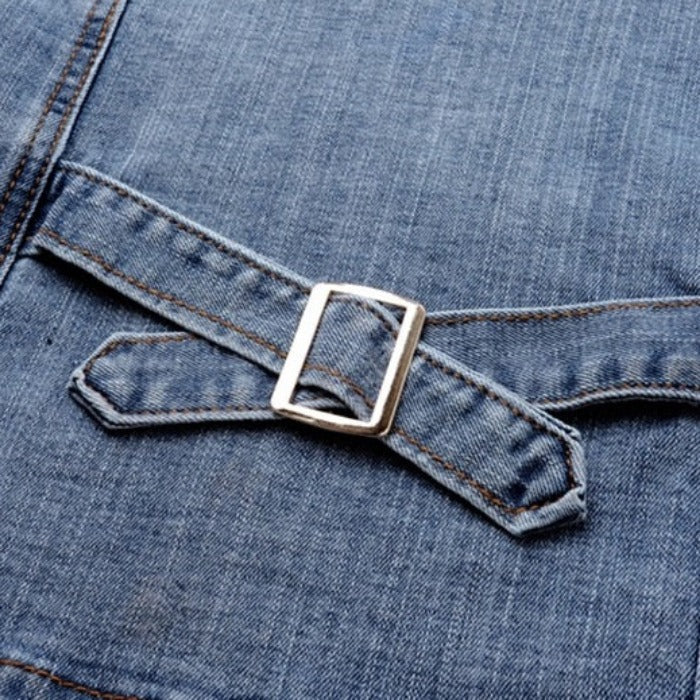 Jeza Denim Damenjacke mit auffälligem Kragen