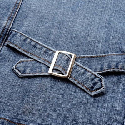 Jeza Denim Damenjacke mit auffälligem Kragen