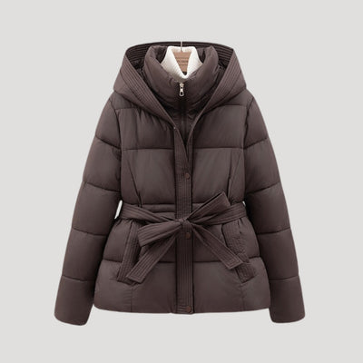 Milano Lange Damen Winterjacke mit Taillengürtel