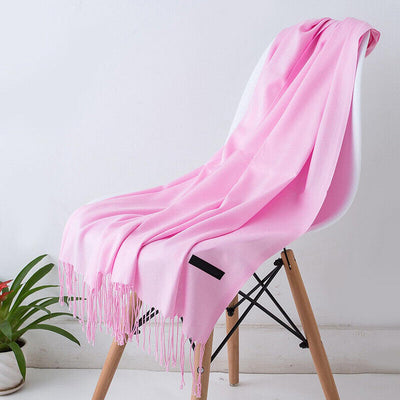 Lange Cashmere-Fransen-Schal – Weich, Warm und Elegant