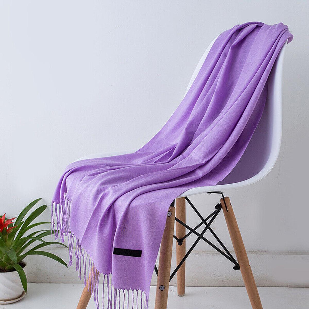 Lange Cashmere-Fransen-Schal – Weich, Warm und Elegant