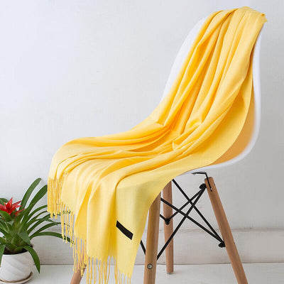 Lange Cashmere-Fransen-Schal – Weich, Warm und Elegant