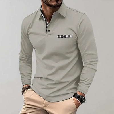 Mats Herren Langarm-Polo-Shirt