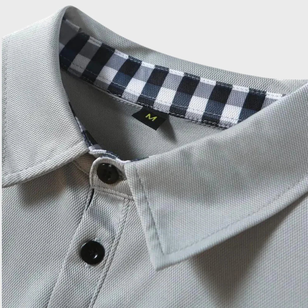 Mats Herren Langarm-Polo-Shirt