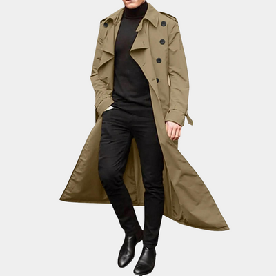 Herren Longline Trenchcoat – Wasserabweisend & Elegant