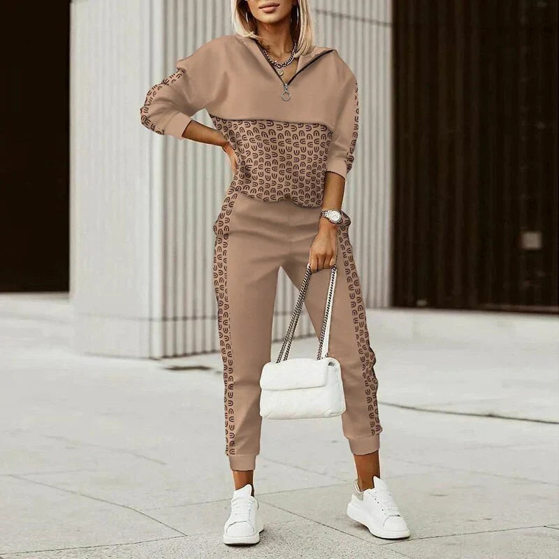 Frauen Hoodie und Jogginghose Set – Bequemes Zweiteiliges Athleisure Outfit
