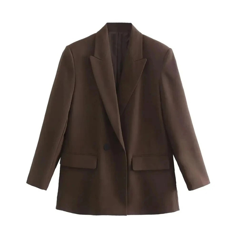 Valeria Damen Oversized Doppelreiher Blazer Mantel