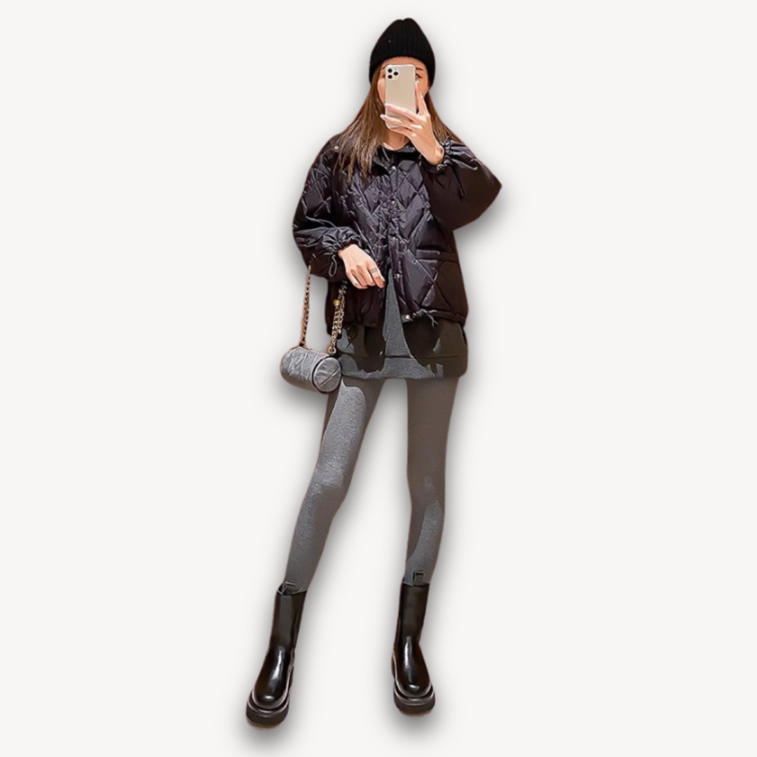 Damen Schwarze Chelsea Boots aus Leder – Chunky Sohle & Bequemer Slip-On Stil