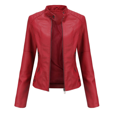 Elegante Taillierte Lederjacke für Damen – Zeitloses Design