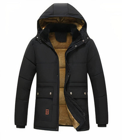 Herren Winterparka mit Abnehmbarer Kapuze – Bequem & Modisch