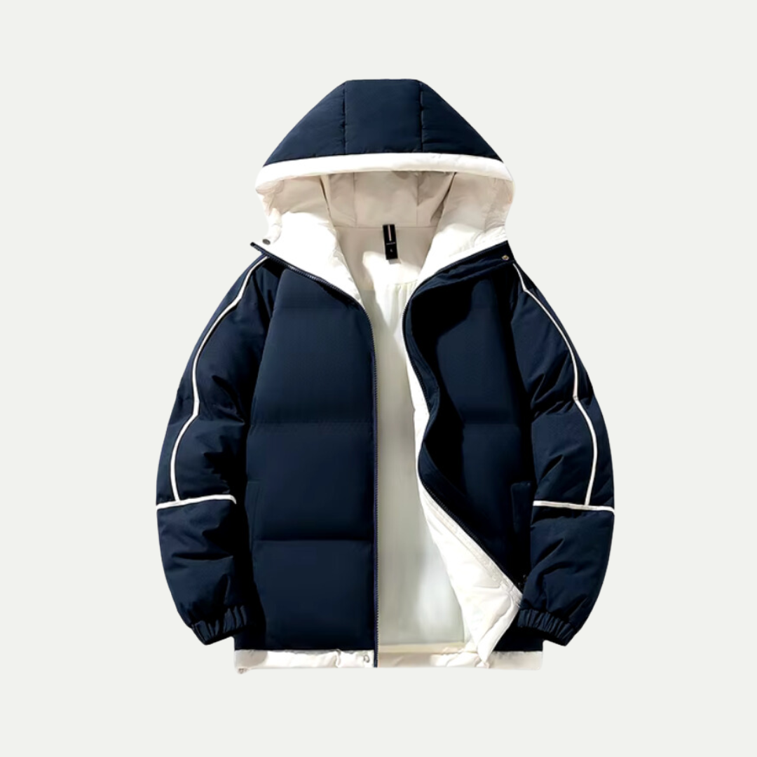 Unisex Gepolsterter Parka mit Kapuze – Winterjacke