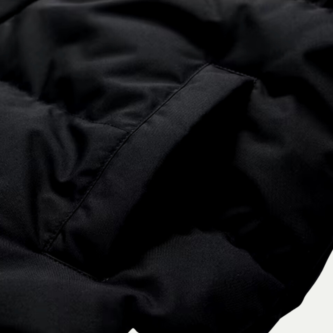 Unisex Gepolsterter Parka mit Kapuze – Winterjacke