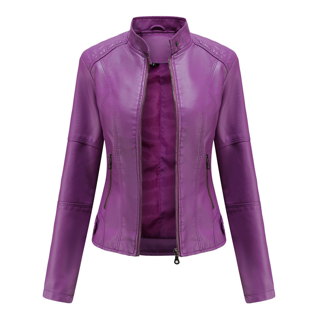 Elegante Taillierte Lederjacke für Damen – Zeitloses Design