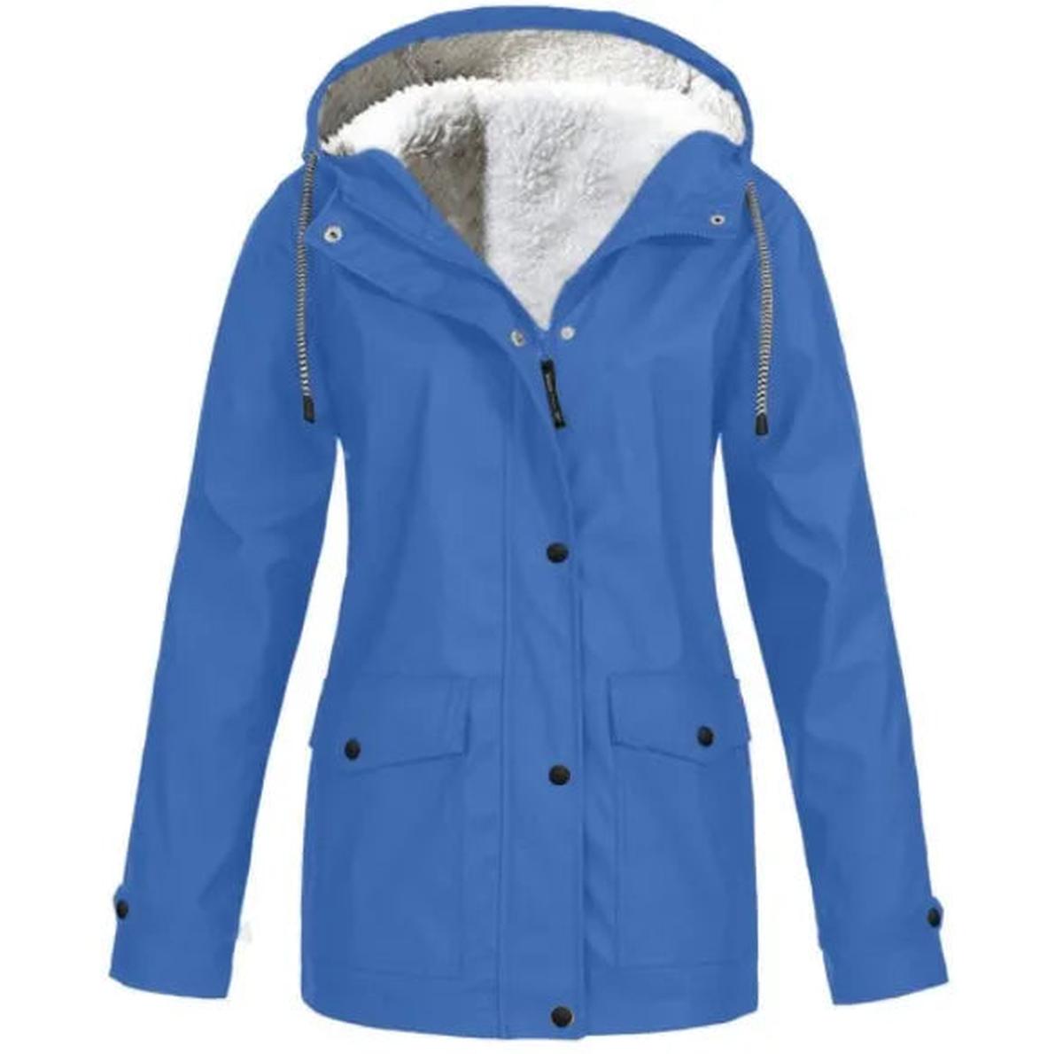 Damen Outdoor-Jacke mit Kapuze – Wasserdicht, Winddicht und Fleece-Futter